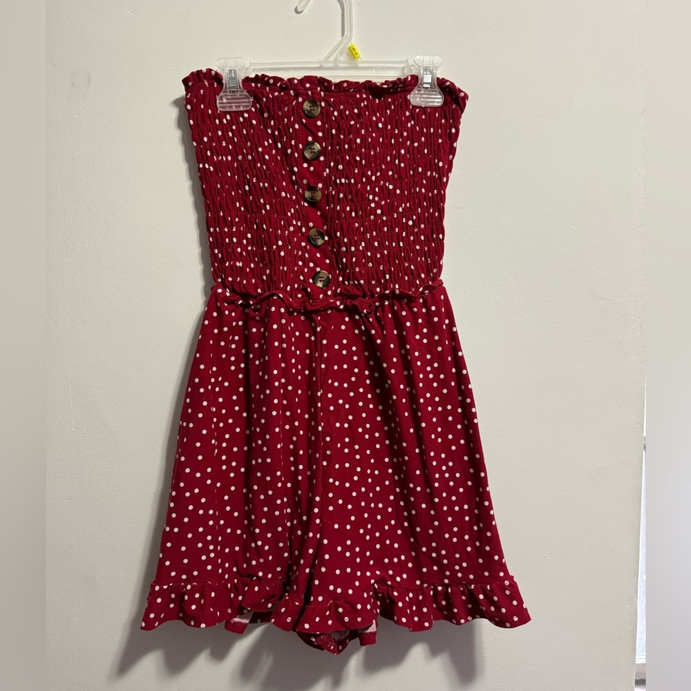 Red Polka Dot Romper
